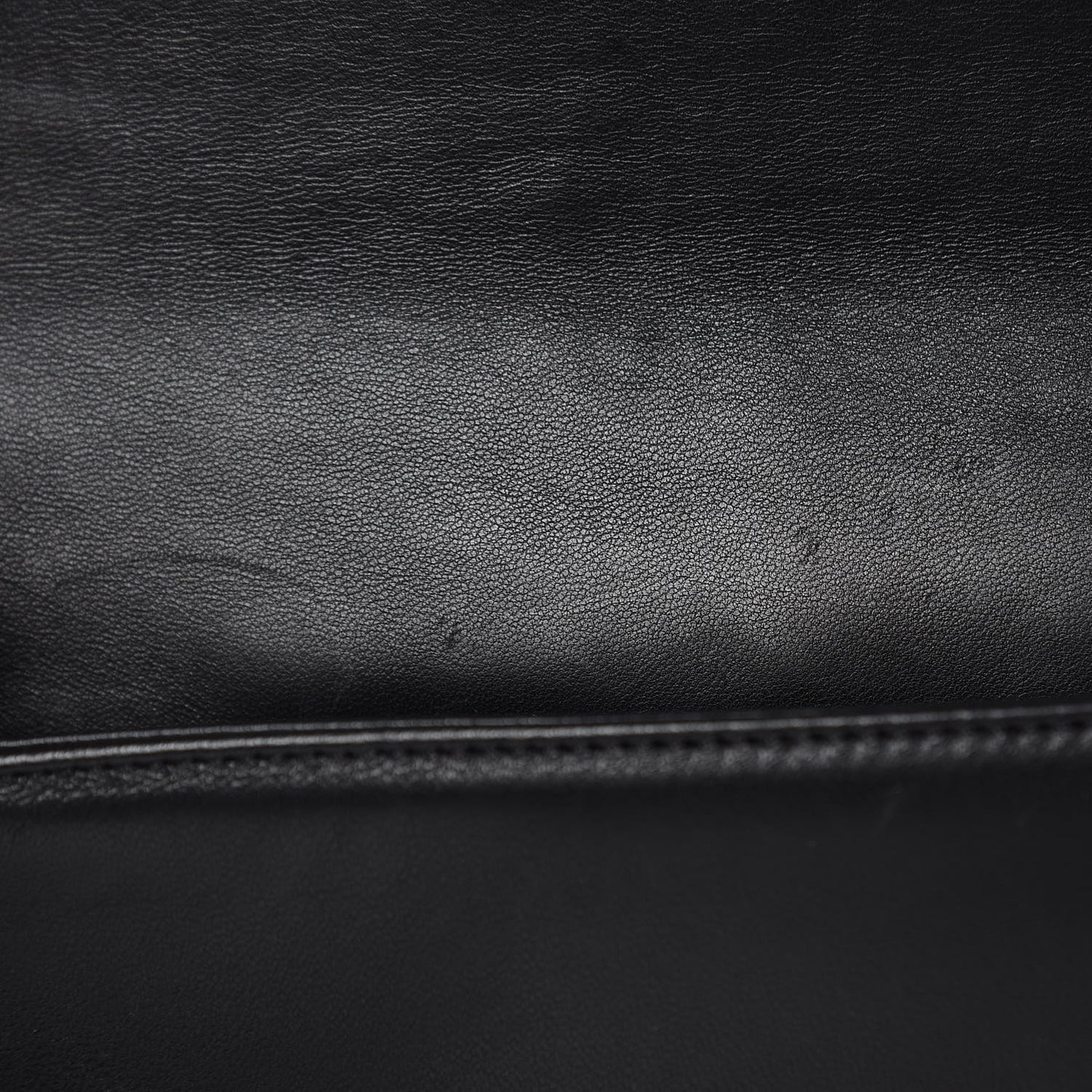 Lambskin Quilted CC Chocolate Bar Flap Black