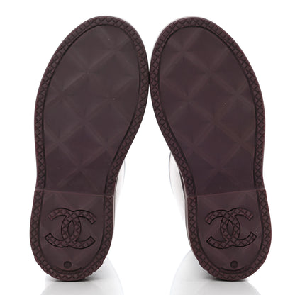 Chanel Caoutchouk CC High Boots 37 Dark Purple 5 of 8