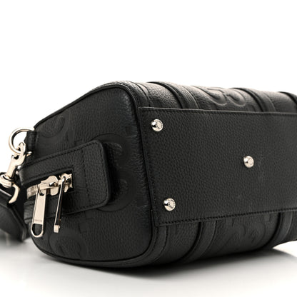 Gucci Piuma Calfskin Jumbo GG Embossed Mini Duffle Bag Black 9 of 10