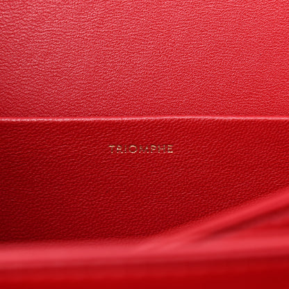 Celine Shiny Calfskin Teen Triomphe Red 8 of 13