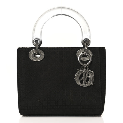 Christian Dior Canvas Swarovski Crystal Cannage Mini Lady Dior Black 1 of 9