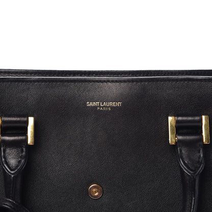 Saint Laurent Smooth Calfskin Small Monogram Cabas Black 7 of 15