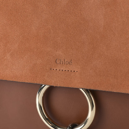 Chloe Suede Calfskin Medium Faye Shoulder Bag Tobacco 9 of 9