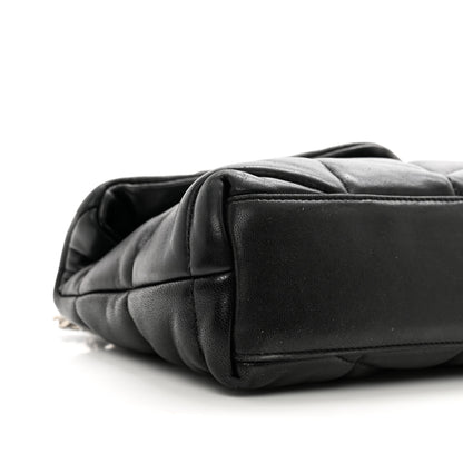 Saint Laurent Lambskin Quilted Toy Loulou Puffer Monogram Chain Satchel Black 9 of 10