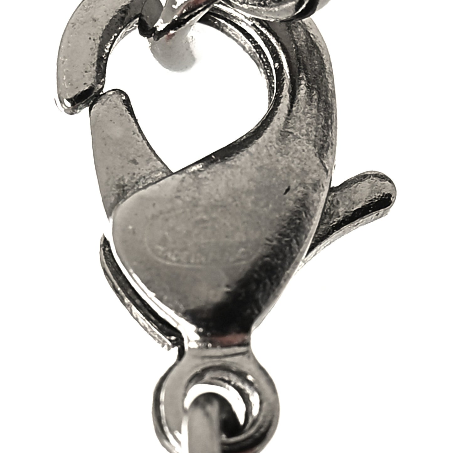 Ruthenium Crystal Chain CC Lucky Charms Choker Silver