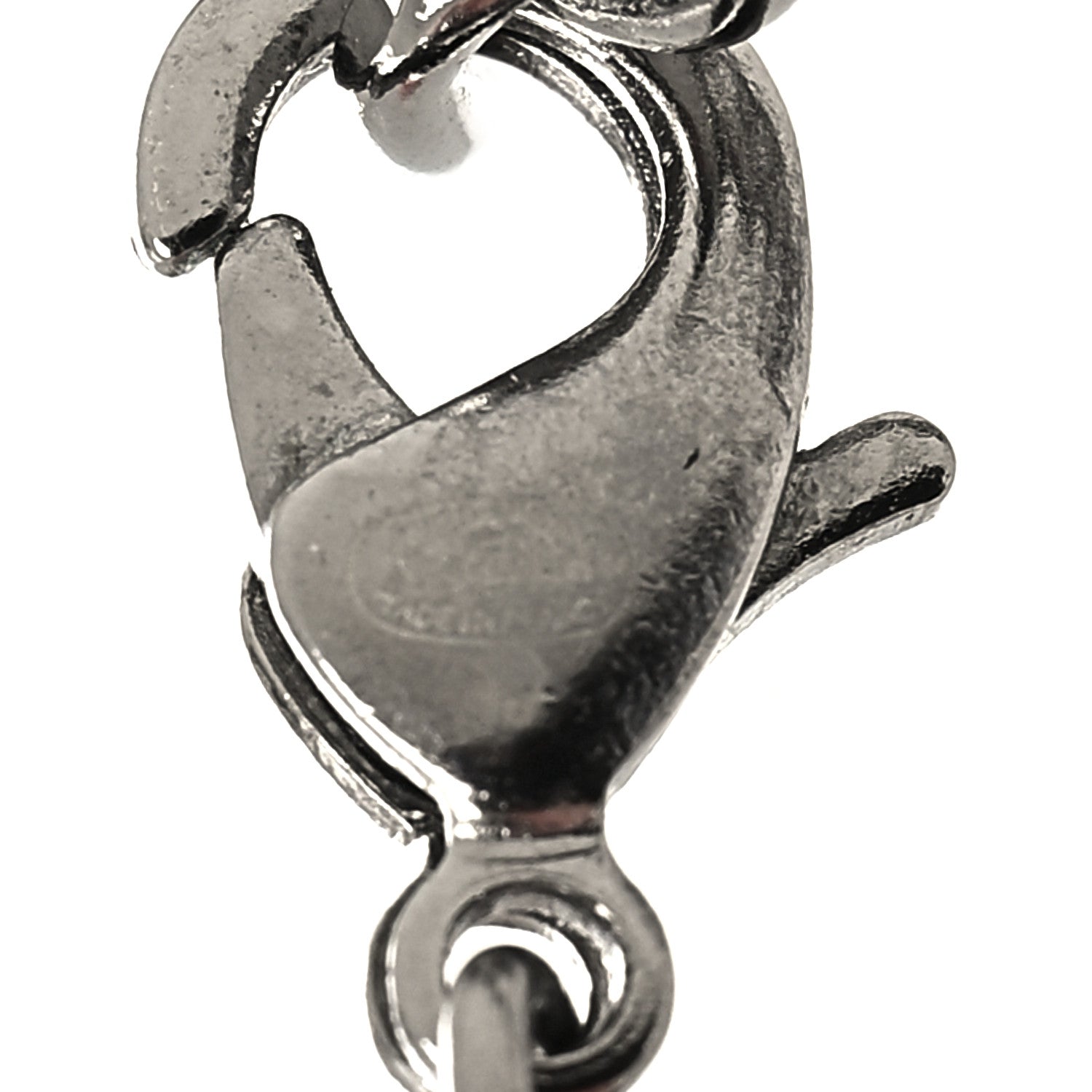 Chanel Ruthenium Crystal Chain CC Lucky Charms Choker Silver 5 of 5