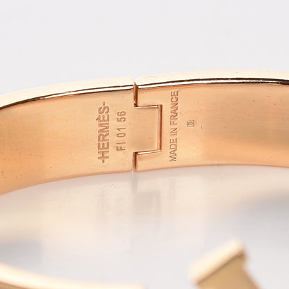 Hermes Enamel Narrow Clic Clac H Bracelet PM Rose Dragee 5 of 7