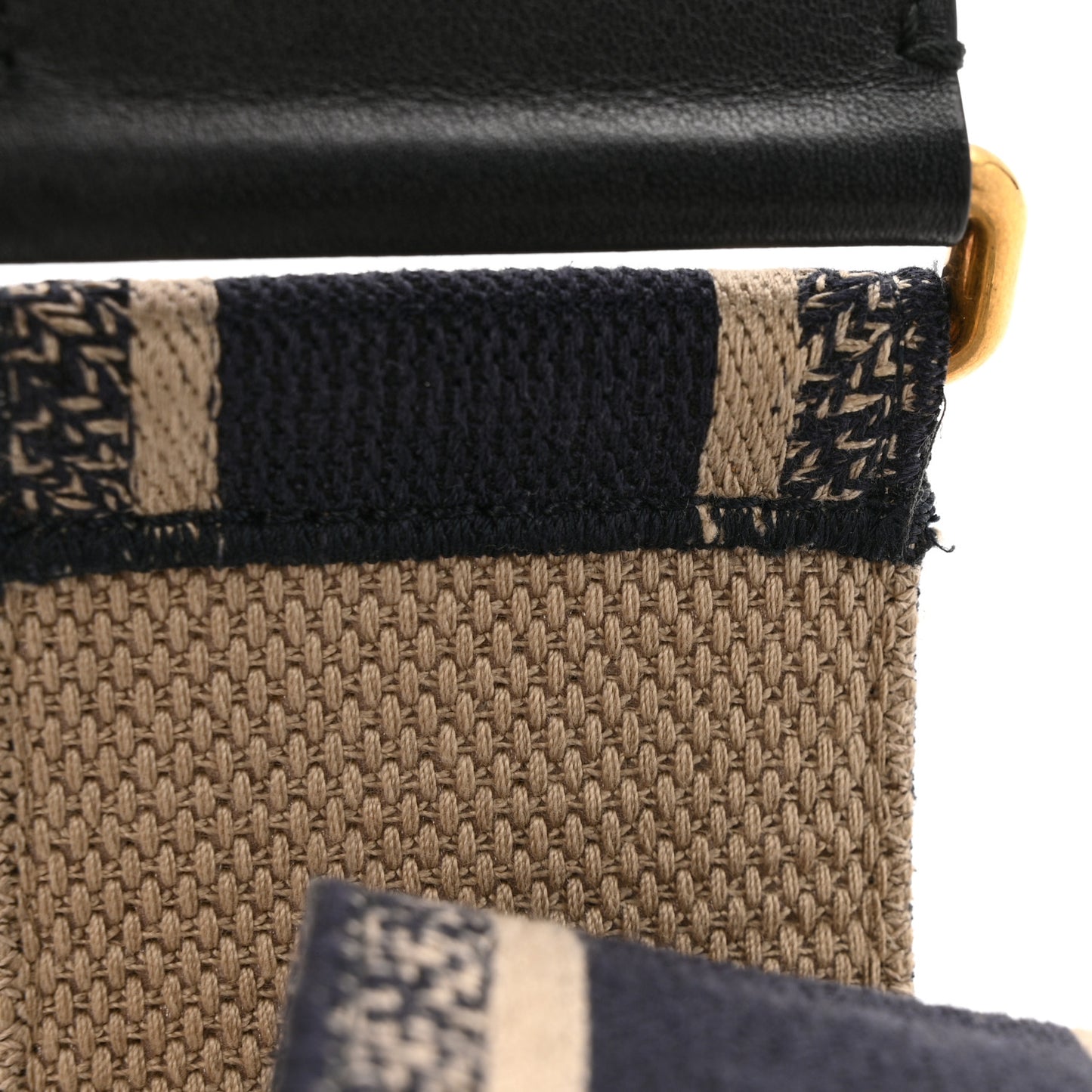 Canvas Embroidered Shoulder Strap Blue