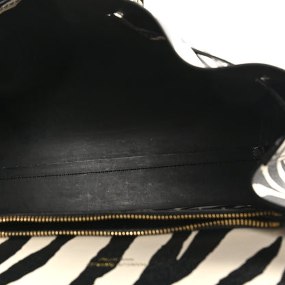 Mansur Gavriel Saffiano Zebra Print Mini Lady Bag Black White 5 of 9