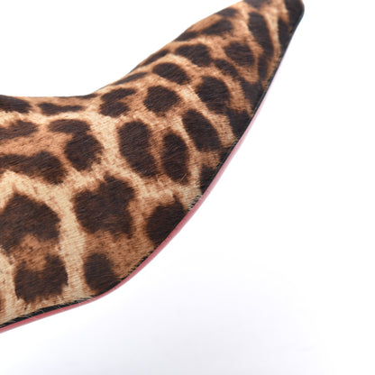 Christian Louboutin Pony Hair Leopard Print Vicky 45 Booties 39 Bronze 11 of 17