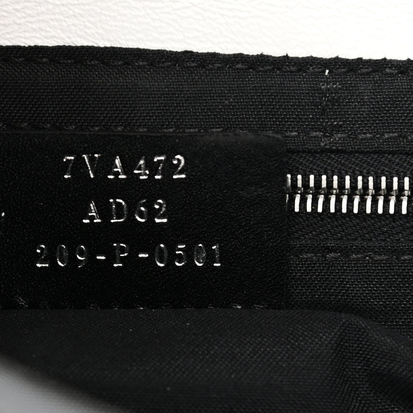 X JOSHUA VIDES Nappa FF Embossed Mini Belt Baguette Bag White Black