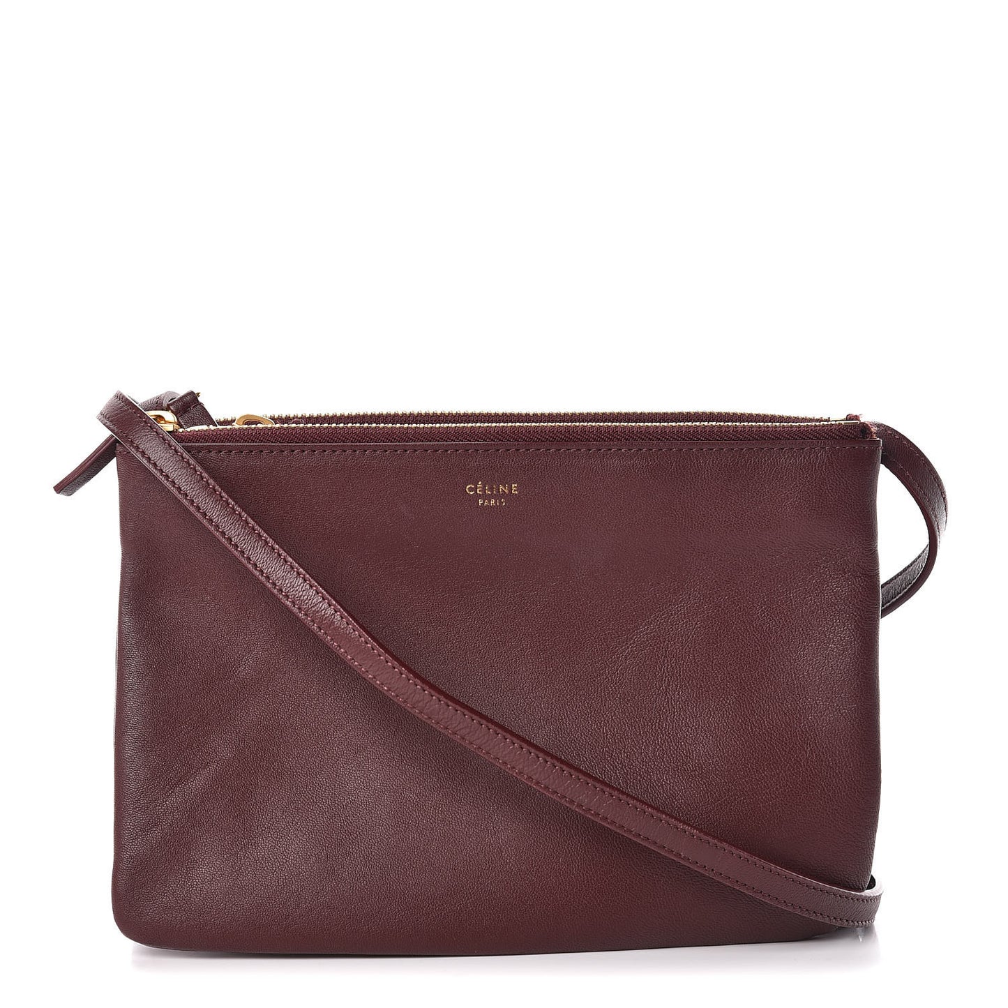 Lambskin Small Trio Crossbody Bag Burgundy