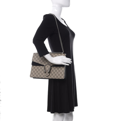 Gucci GG Supreme Monogram Medium Dionysus Shoulder Bag Black 2 of 16