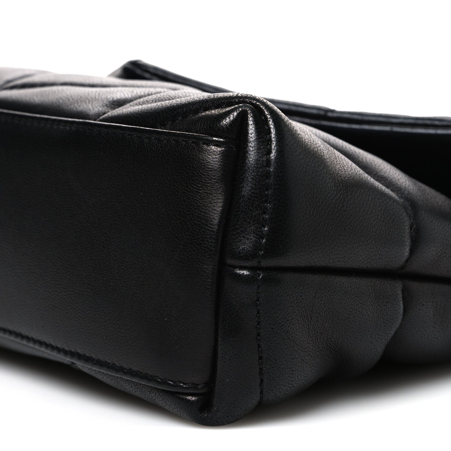 Saint Laurent Lambskin Quilted Toy Loulou Puffer Monogram Chain Satchel Black 10 of 10