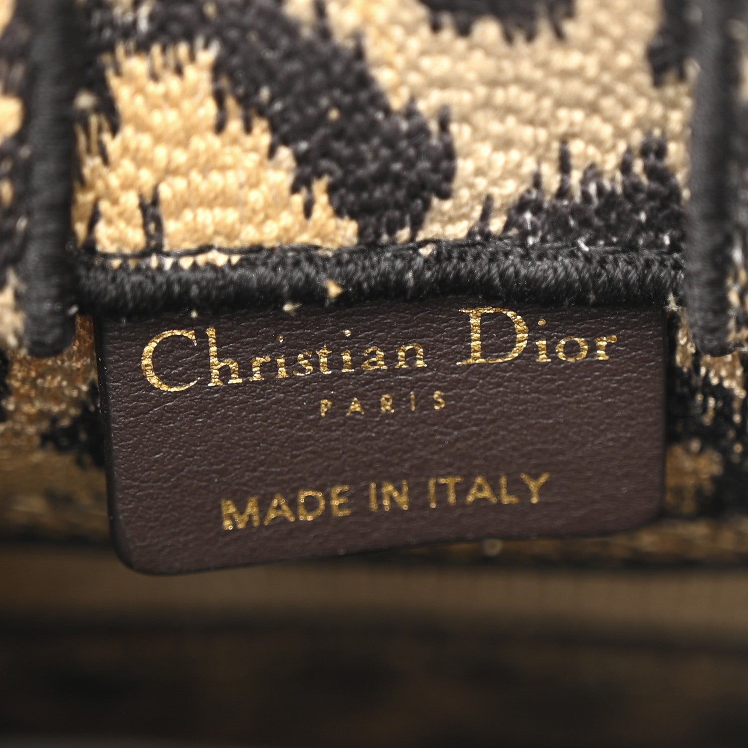 Christian Dior Canvas Mizza Embroidered Mini Book Tote Phone Bag Beige 6 of 10