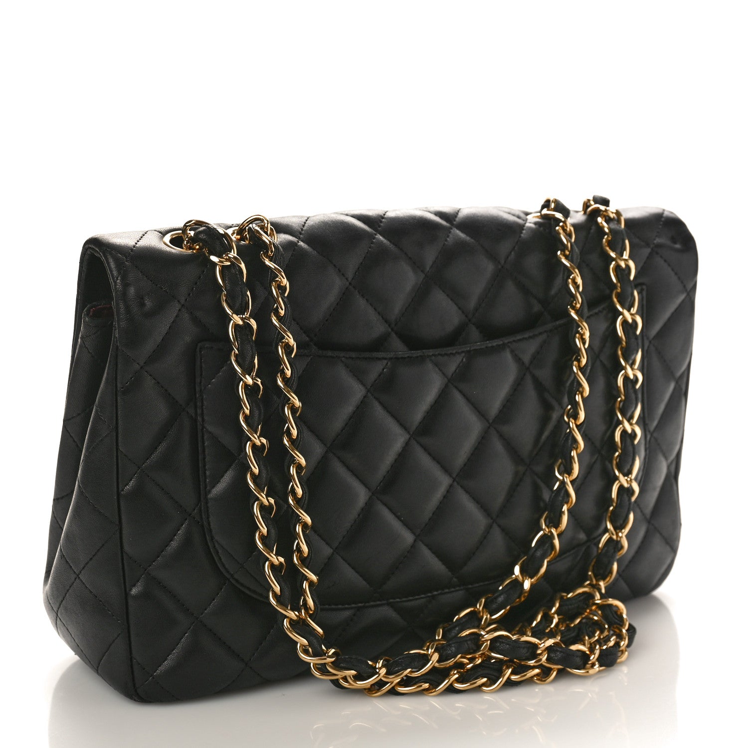 Chanel Lambskin Quilted Jumbo Single Flap Black 2 of 17