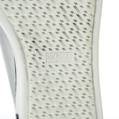 Hermes Metallic Nappa Polo Sneakers 38 Argent Black 8 of 17
