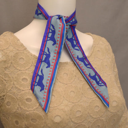 Hermes Silk Sequences Twilly Scarf Bleu Glacier 2 of 5