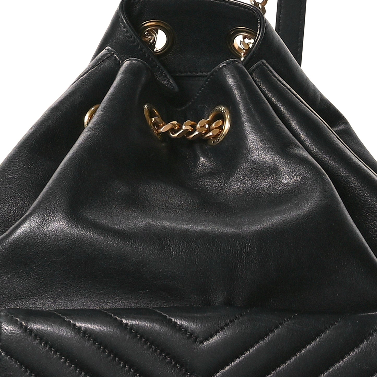 Lambskin Matelasse Monogram Joe Backpack Black