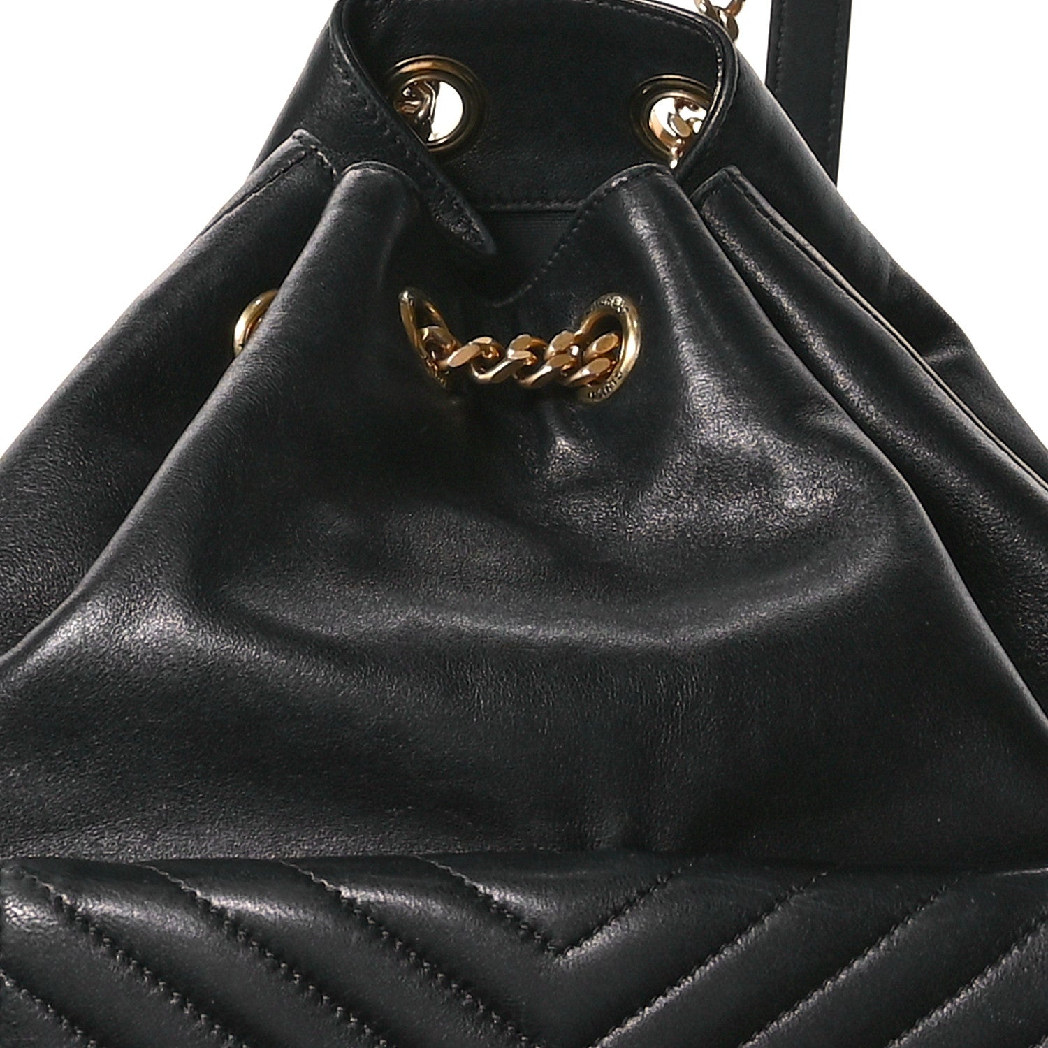 Saint Laurent Lambskin Matelasse Monogram Joe Backpack Black 8 of 11