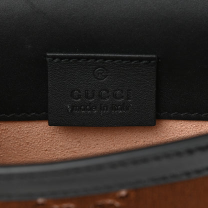 Gucci Velvet GG Monogram Super Mini Sylvie Chain Shoulder Bag Brown 6 of 10