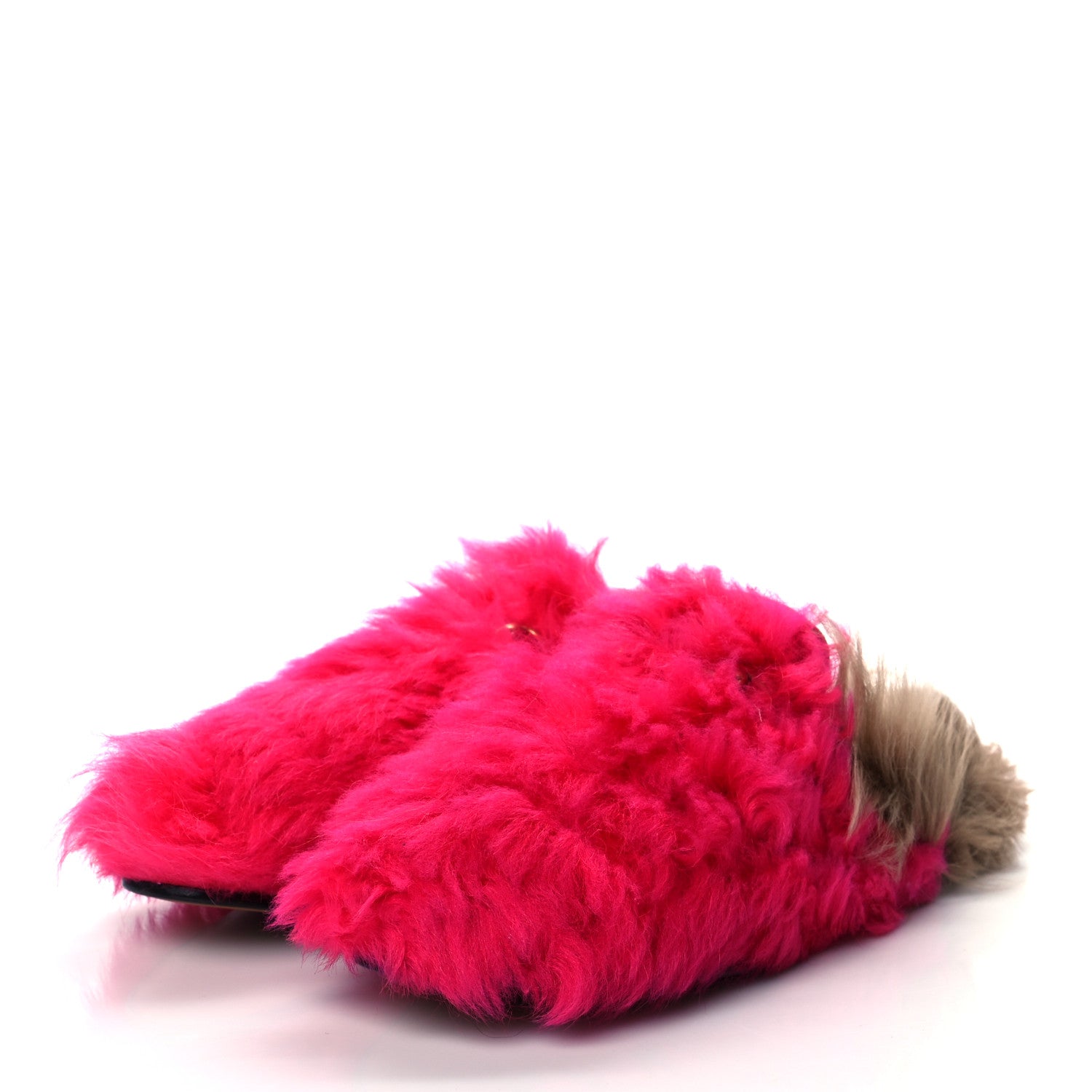 Gucci Merino Wool Womens Princetown Slippers 41 Raspberry Lipstick Natural 2 of 9