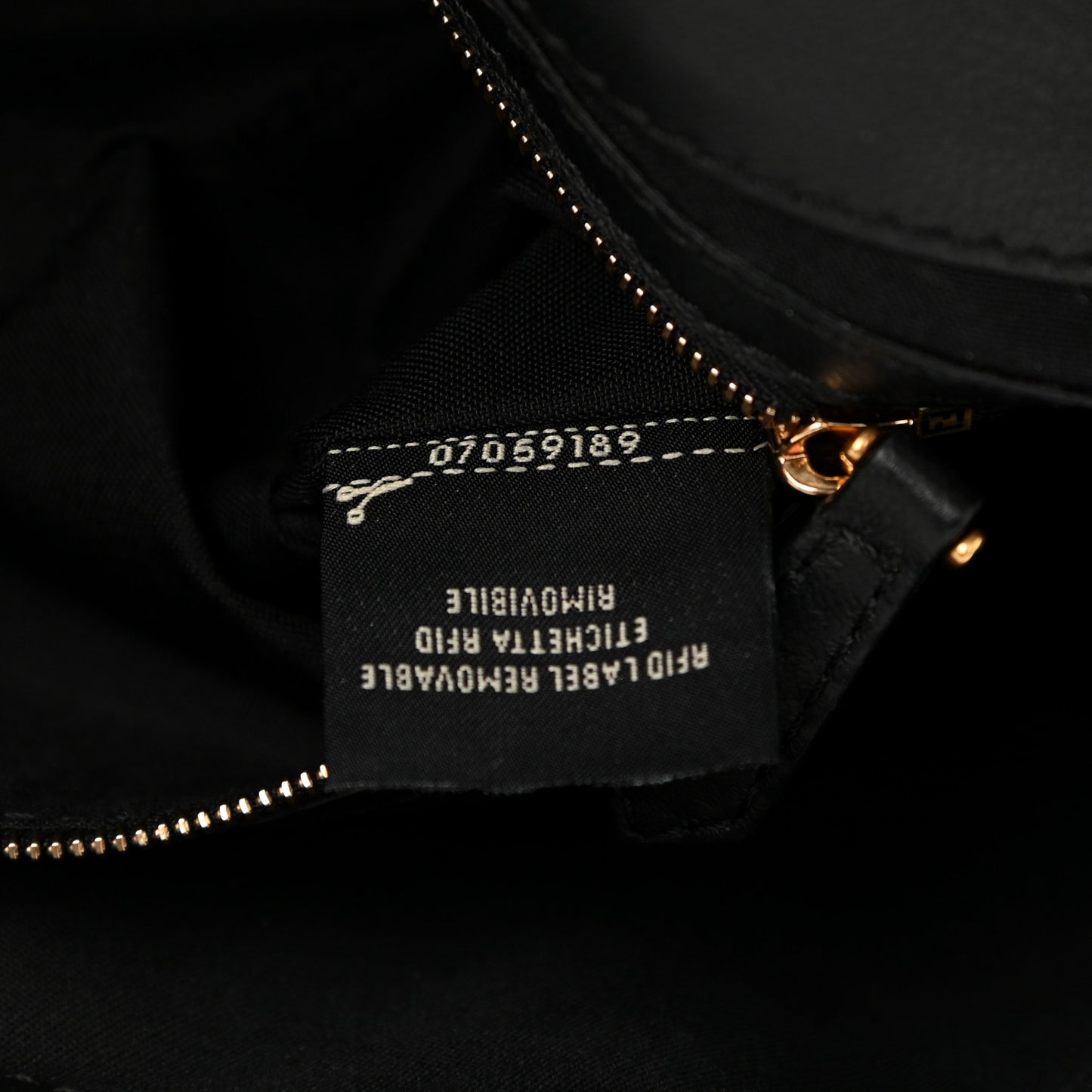 Nappa FF 1974 Embossed Baguette Black