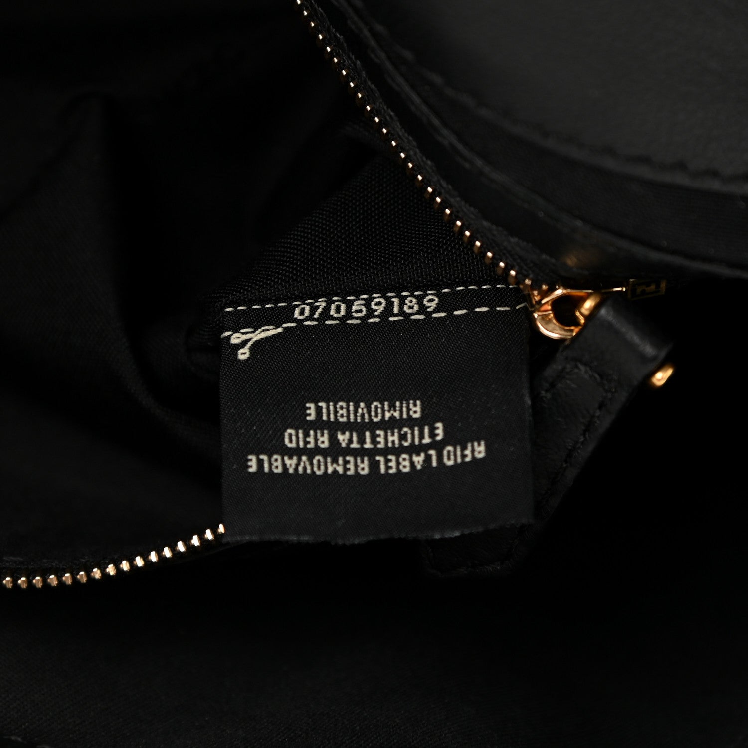 Fendi Nappa FF 1974 Embossed Baguette Black 6 of 11