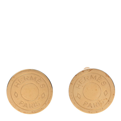 Hermes Clou De Selle Clip On Earrings Gold 1 of 5