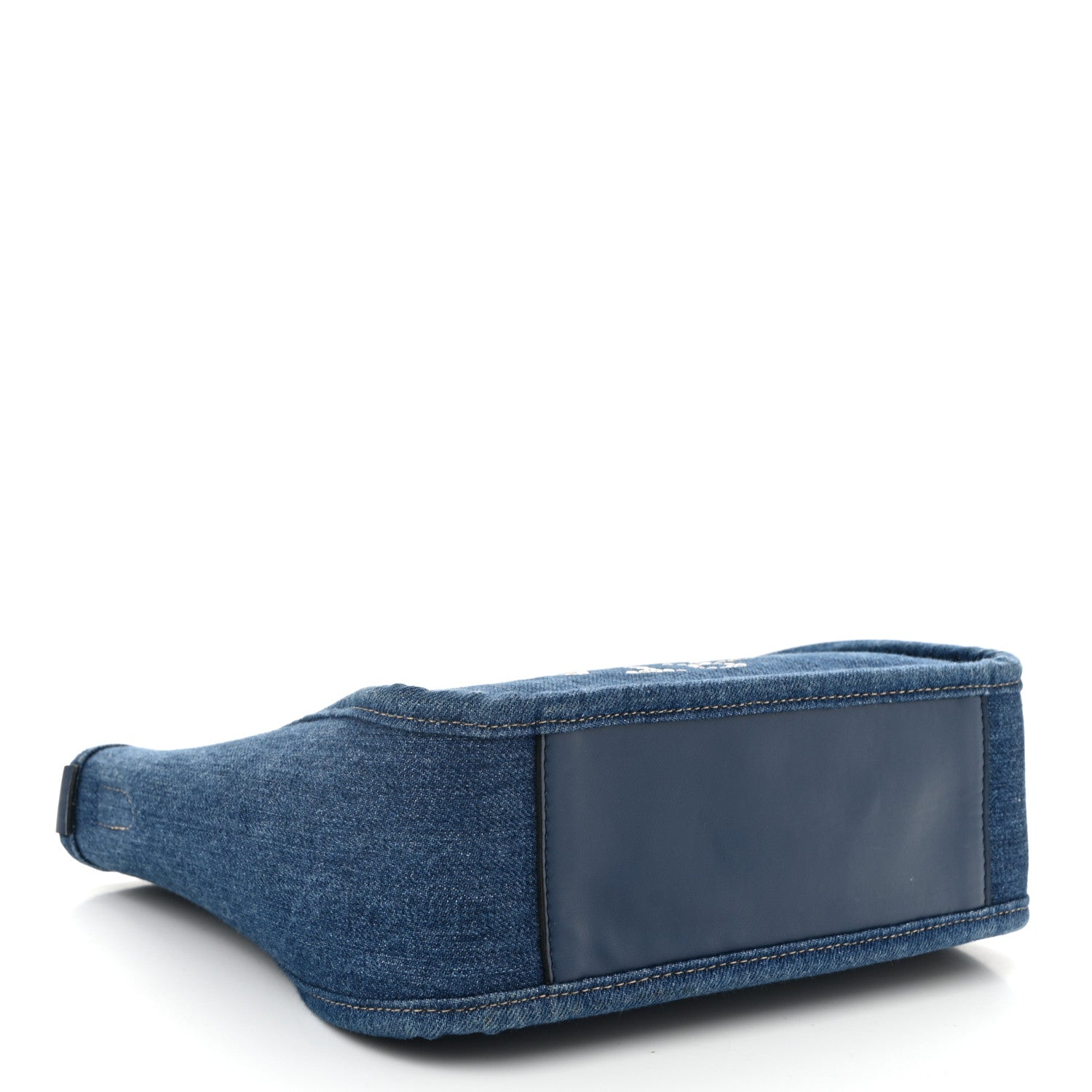 Stella McCartney Eco Alter Denim Perforated Logo Mini Crossbody Blue 4 of 11