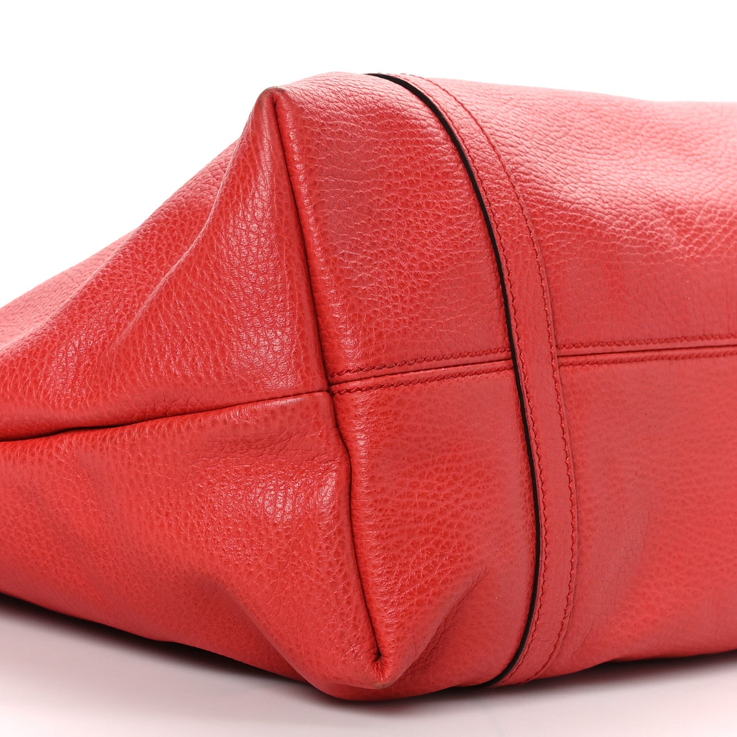 Pebbled Calfskin Medium Joy Tote Red