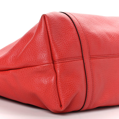 Gucci Pebbled Calfskin Medium Joy Tote Red 8 of 9