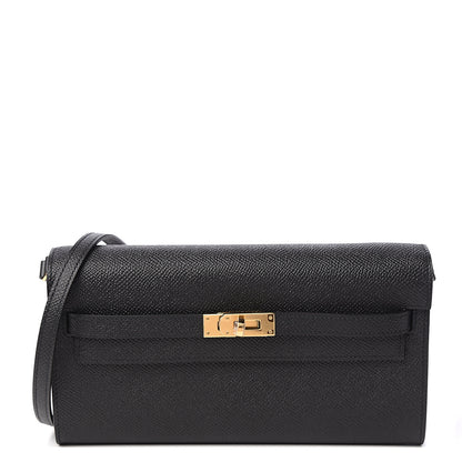 Hermes Epsom Kelly Wallet To Go Black 1 of 6