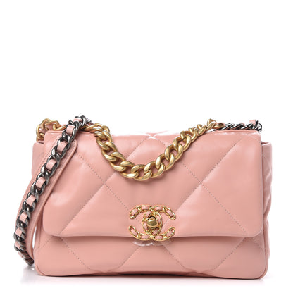 Chanel Goatskin Quilted Medium 19 Flap Light Pink 1 of 10