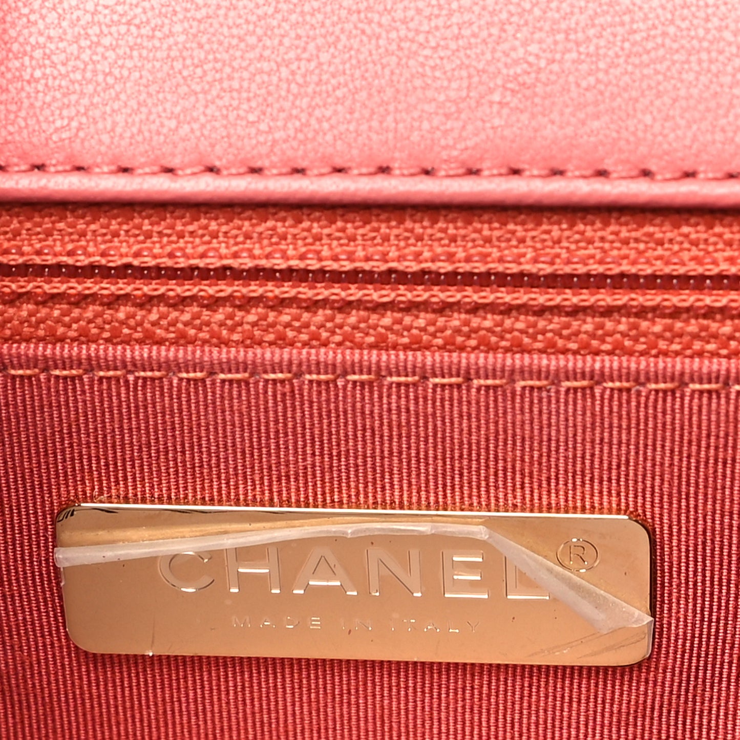 Lambskin Quilted Chain Infinity Top Handle Flap Pink