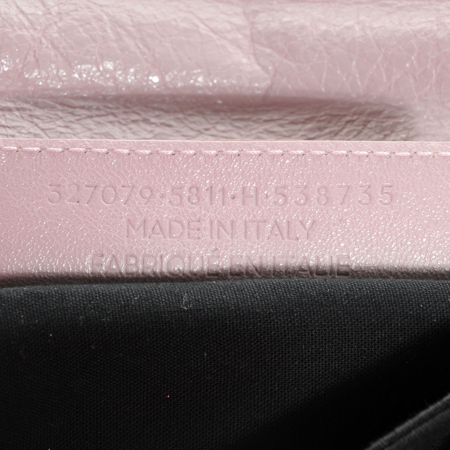 Agneau Giant 12 Gold Hardware Envelope Strap Clutch Rose Poudre
