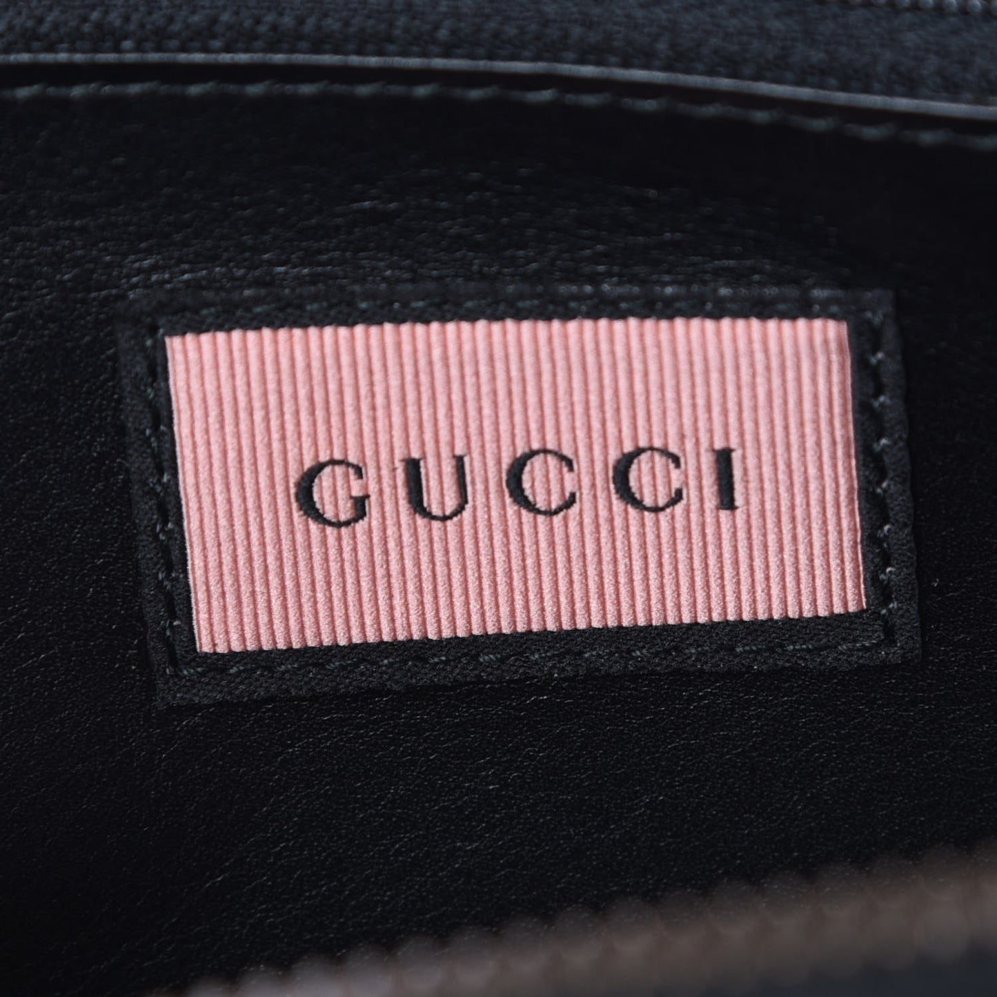 Calfskin Matelasse GucciGhost GG Marmont Zip Around Wallet Black New Acquamarine