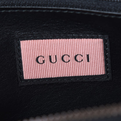 Gucci Calfskin Matelasse GucciGhost GG Marmont Zip Around Wallet Black New Acquamarine 8 of 11