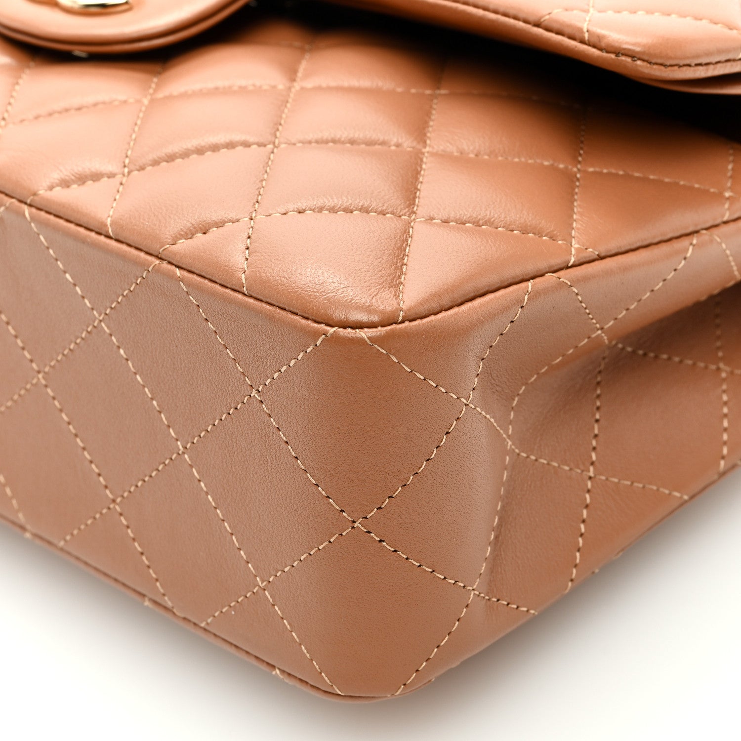 Chanel Lambskin Quilted Small Double Flap Brown 9 of 9