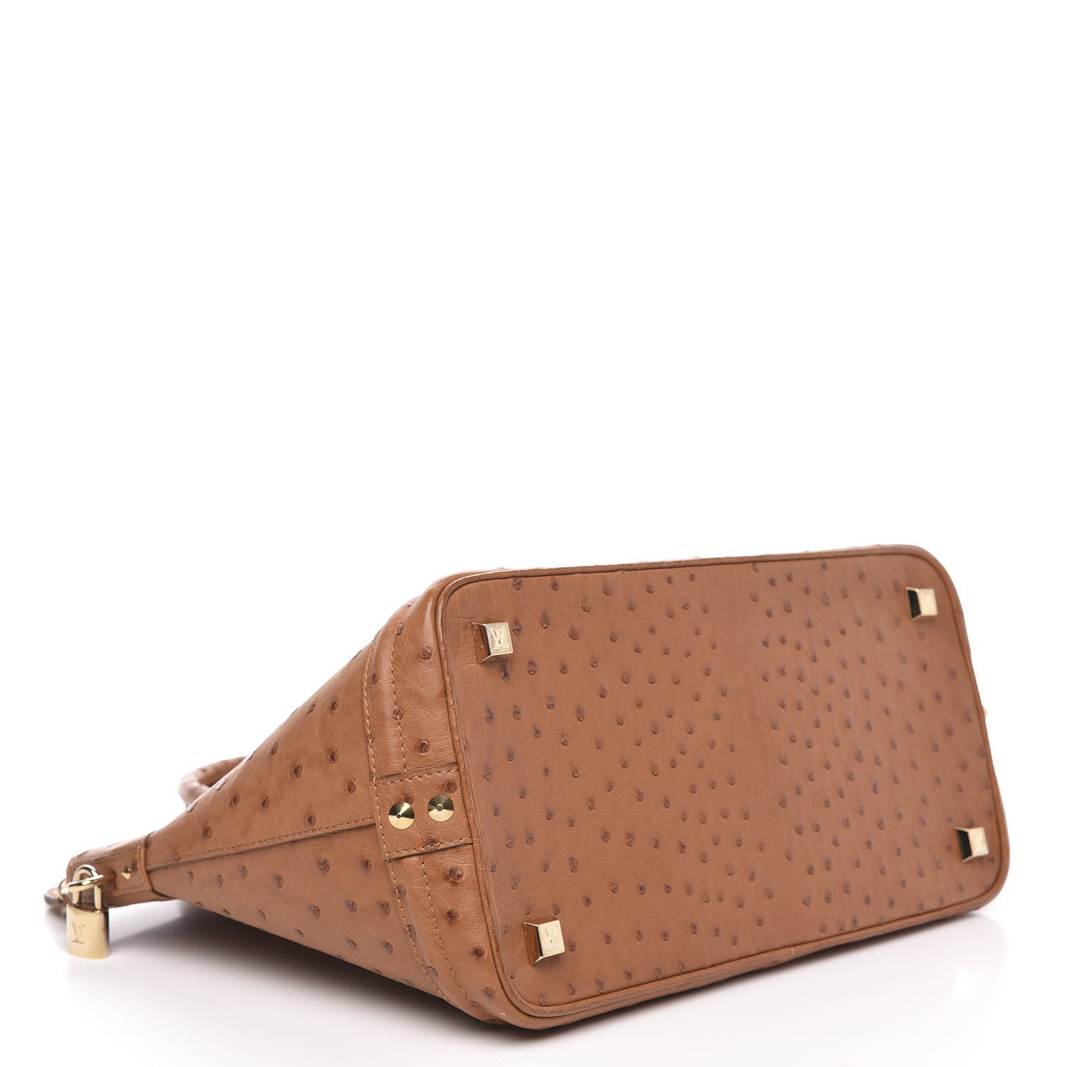 Louis Vuitton Ostrich Lockit MM Cognac 4 of 10