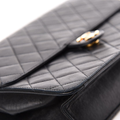 Chanel Lambskin Quilted Medium Single Flap Black 15 of 20