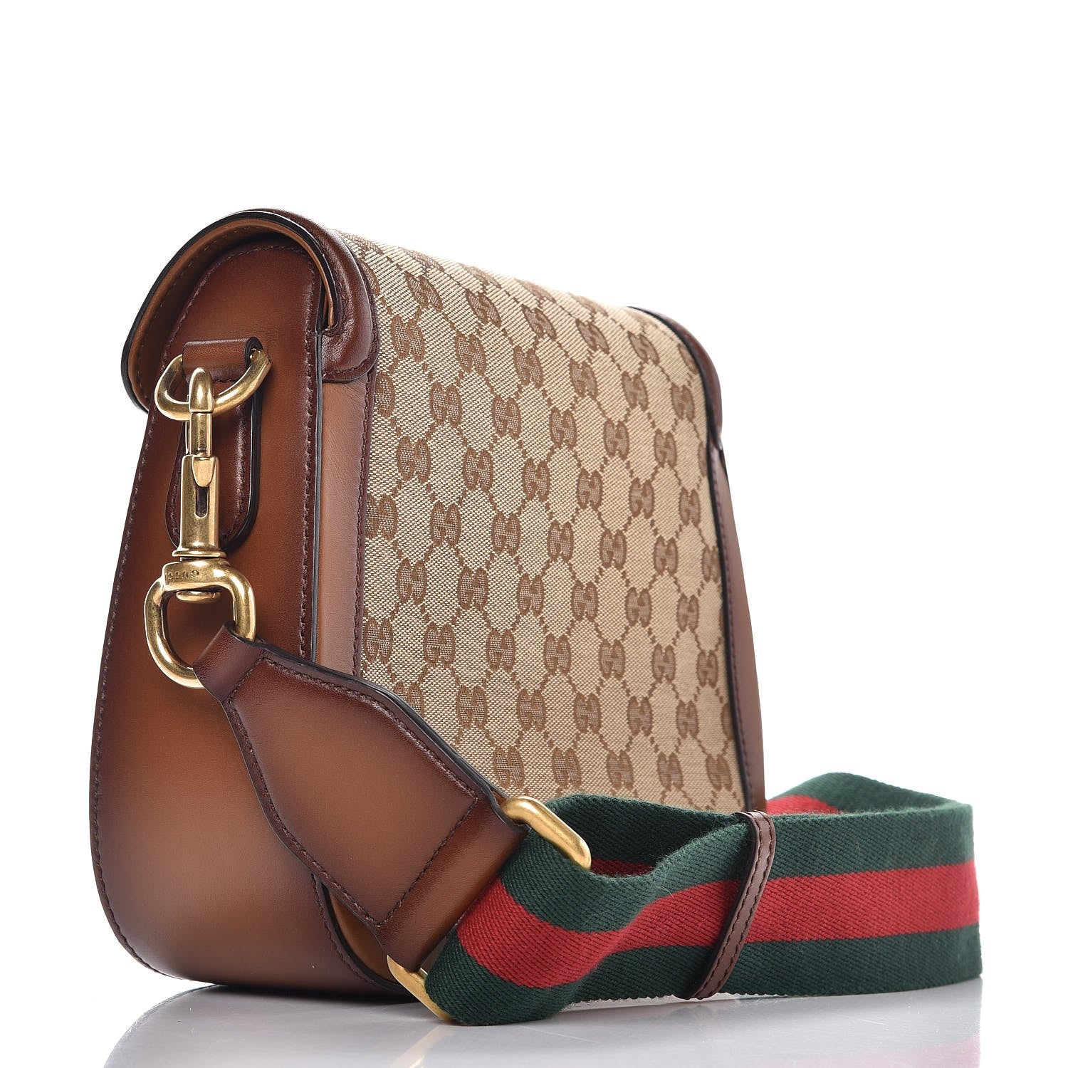 Gucci Monogram Medium Lady Web Shoulder Bag Beige Cuir 5 of 9