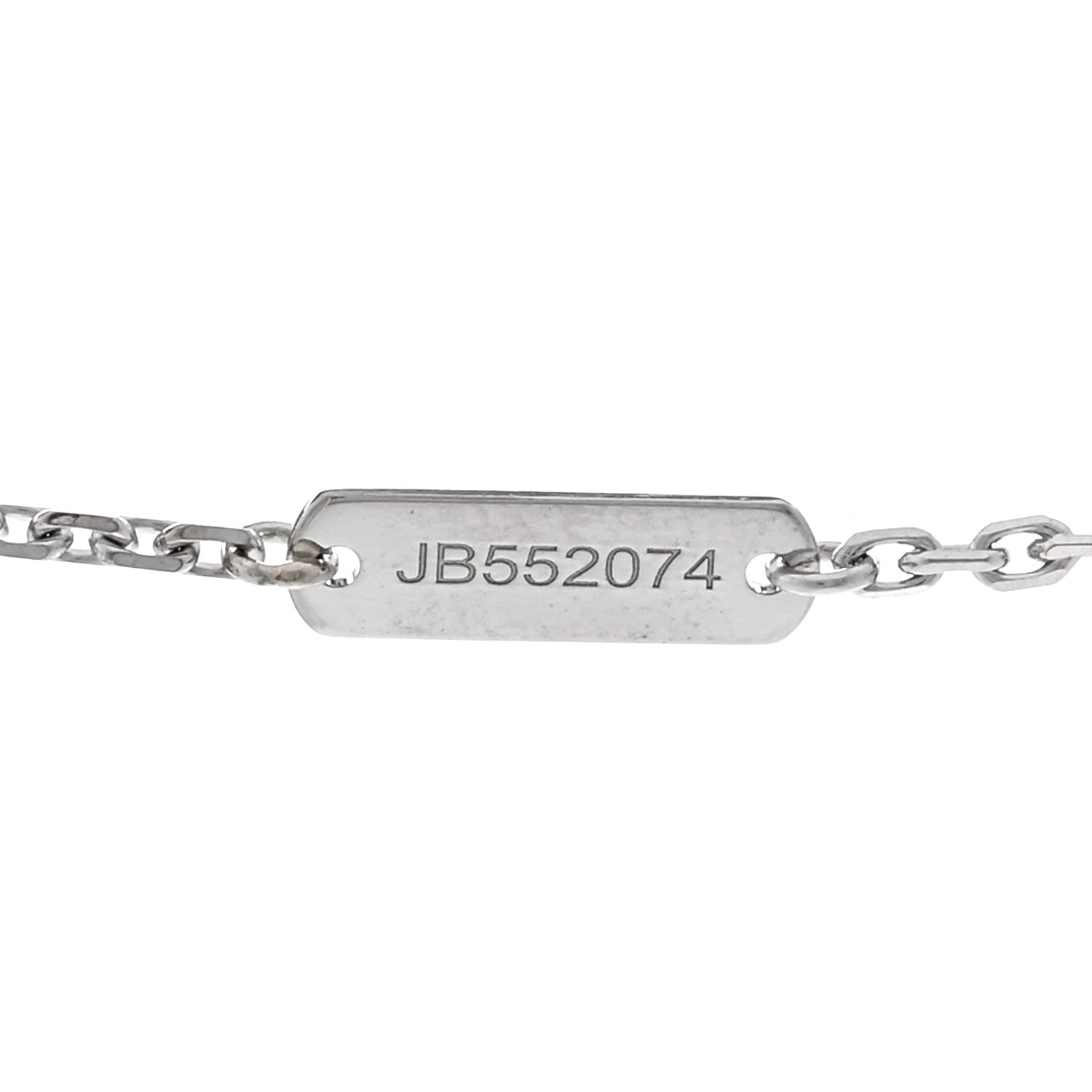 Van Cleef & Arpels 18K White Gold Mother of Pearl Vintage Alhambra Pendant Necklace 5 of 6