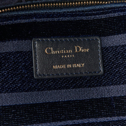 Christian Dior Velvet Cannage Medium Lady D-Lite Blue 6 of 10