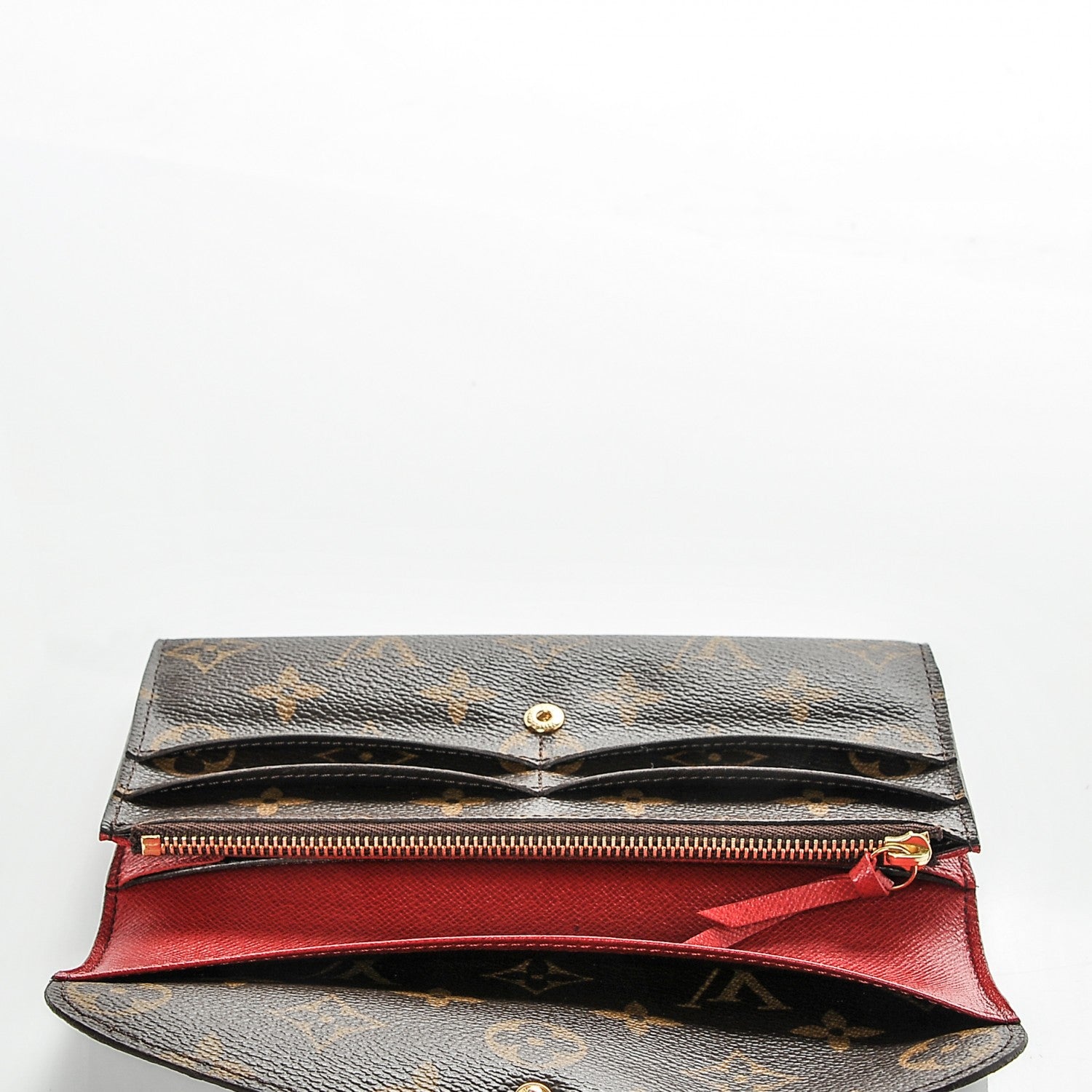Louis Vuitton Monogram Emilie Wallet Red 6 of 6