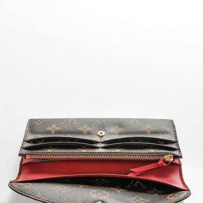 Louis Vuitton Monogram Emilie Wallet Red 6 of 6