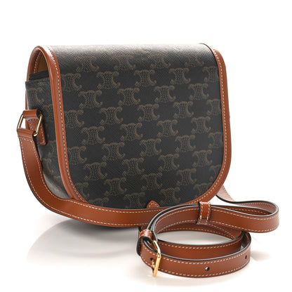 Celine Triomphe Canvas Medium Folco Bag Tan 2 of 7