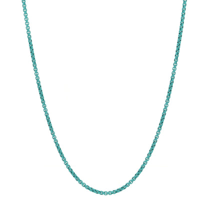 David Yurman Stainless Steel 14K Yellow Gold Acrylic Bel Aire Chain Necklace 27" Turquoise 1 of 4