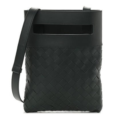 Bottega Veneta Nappa Intrecciato Messenger Bag Dark Green 1 of 11