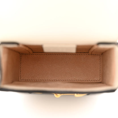Gucci GG Supreme Monogram Azalea Calfskin Mini Horsebit 1955 Crossbody Bag Beige Ebony Mystic White 5 of 12